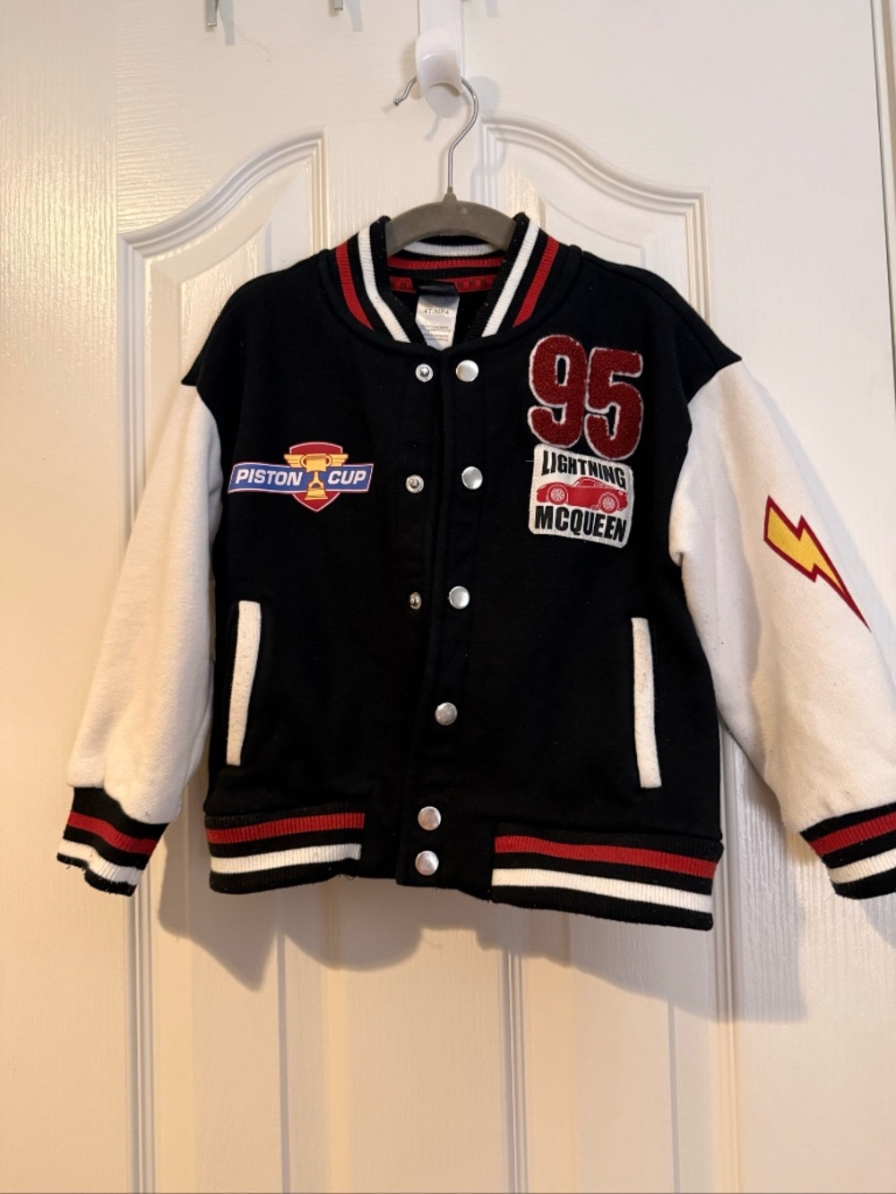 Disney Pixar Cars Lightning McQueen Varsity Jacket